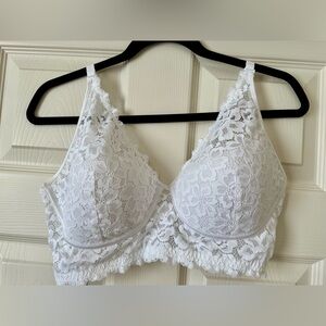 38D white lace bra